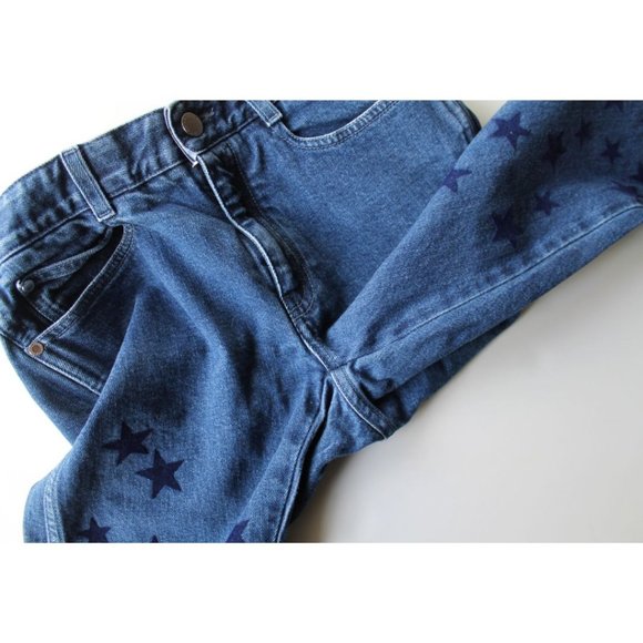 Stella McCartney Blue Velvet Stars Skinny Jean Size 25 - Picture 9 of 11
